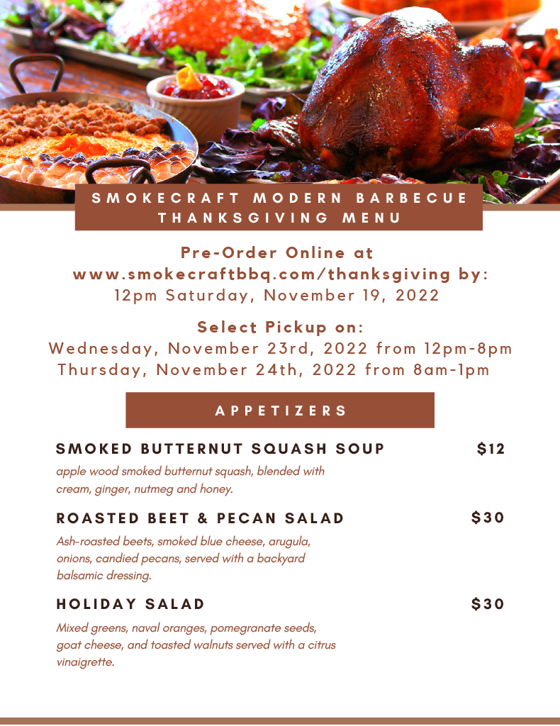 Smokecraft Thanksgiving 2022 Menu1024_1