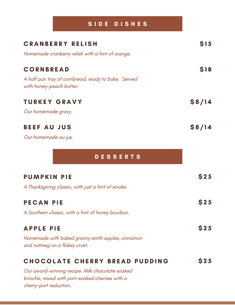 Smokecraft Thanksgiving 2022 Menu1024_4